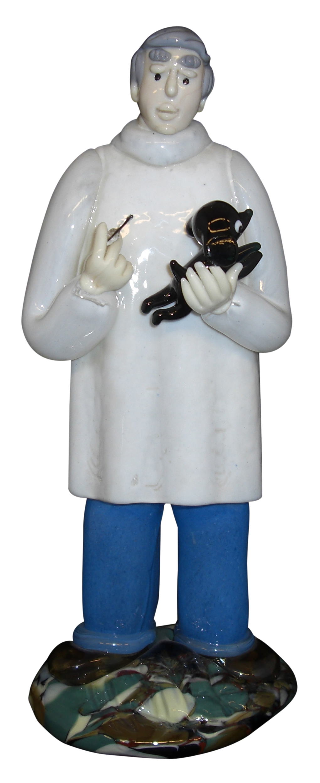 ボヘミアガラス　耳鼻科医　ドクター人形